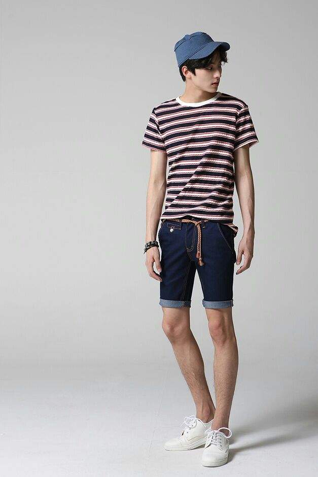 korean shorts outfit male