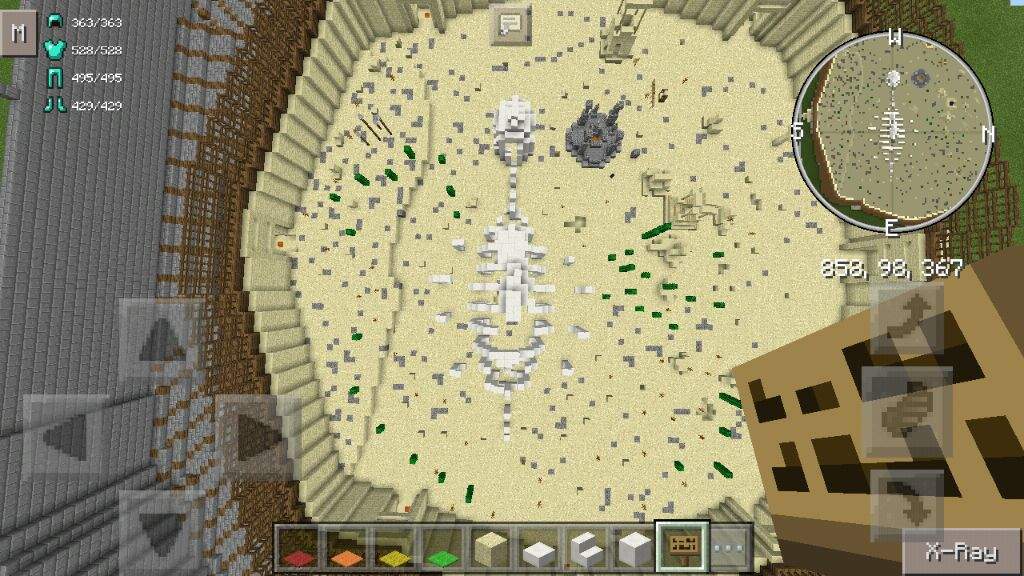 minecraft dinosaur fossil