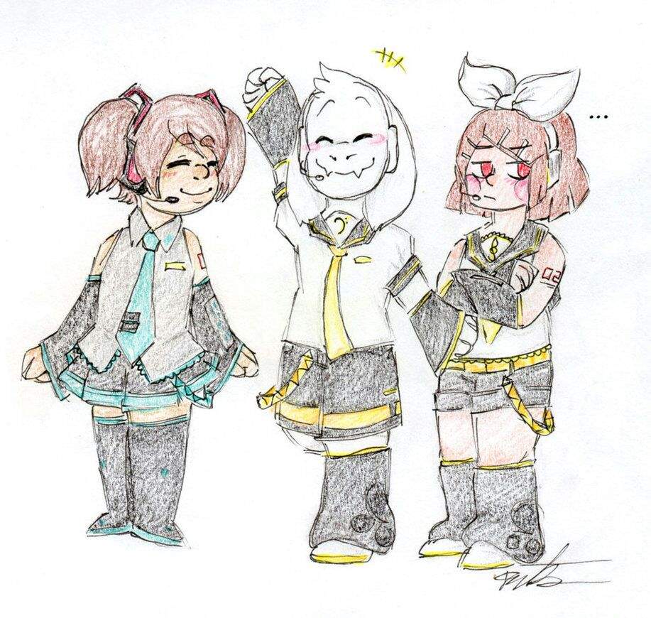 Three vocaloids | Undertale Amino