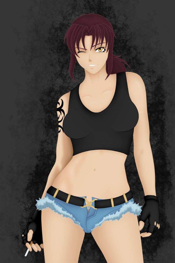 Drawing I did of Revy from Black Lagoon. 
