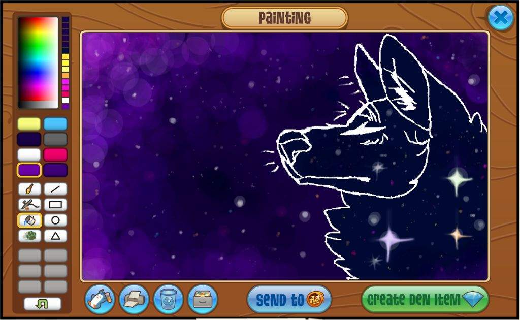 Finished Galaxy Wolf Re Draw Aj Amino Amino