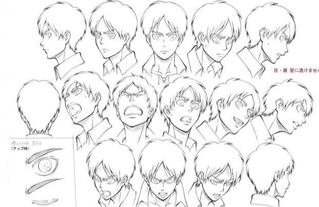 رسم تعابير وأنفعالات لابطال انمي Attak On Titan امبراطورية الأنمي Amino