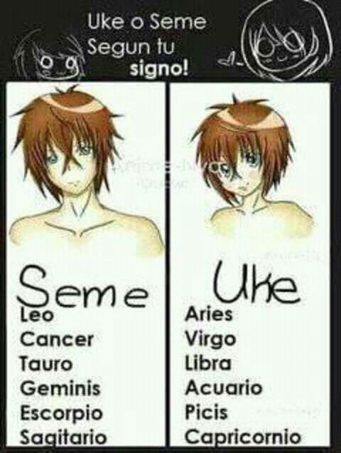 yaoi Que eres ¿ Uke o Seme ? ¤¤¤¤¤ | •Anime• Amino