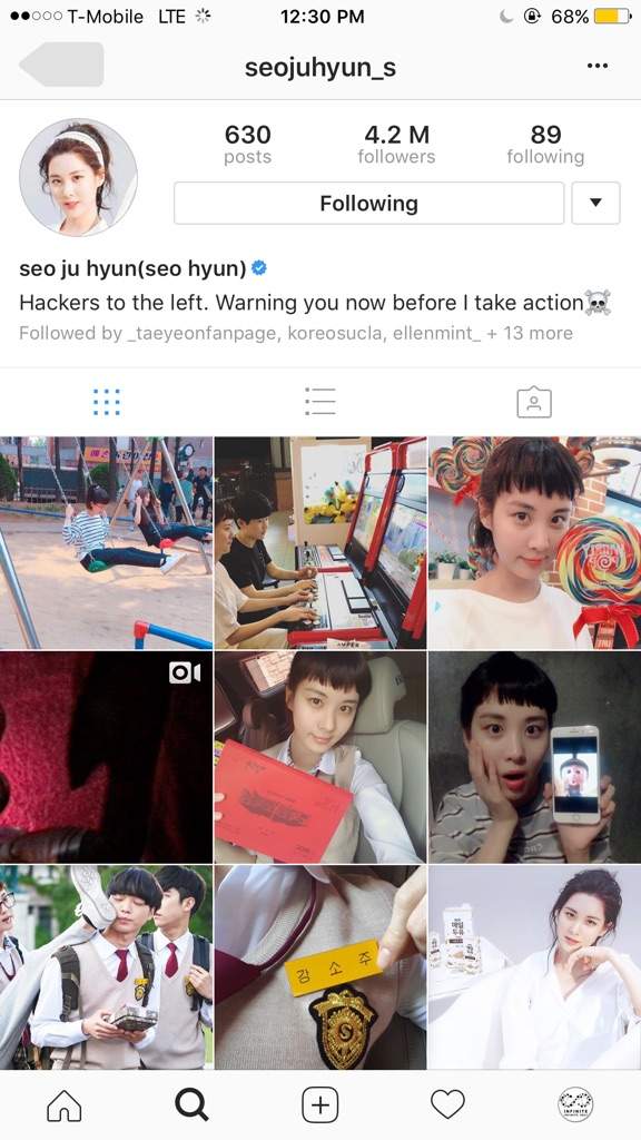 Seohyun instagram followers