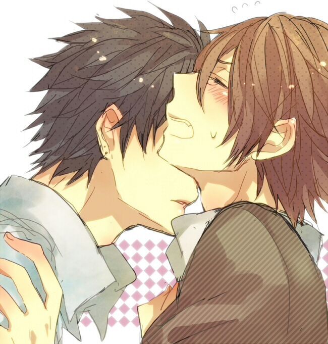 Anime boy x boy kiss