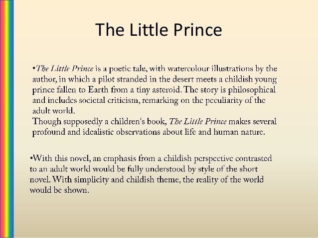 the little prince literary analysis