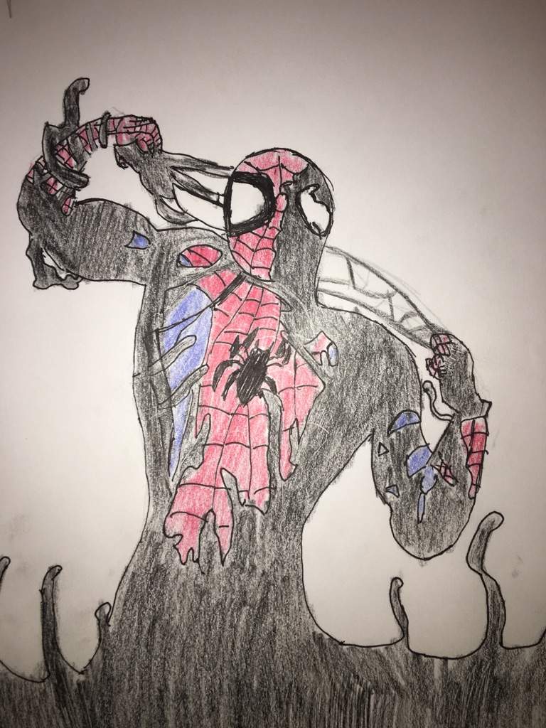 Featured image of post Pencil Spiderman Vs Venom Drawing Colored pencils drawing of venom eddie brock tom hardy from the movie venom 2018 sony s marvel universe
