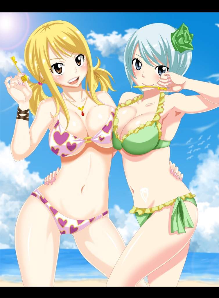 Sexy bikini Fairy Tail Girls.
