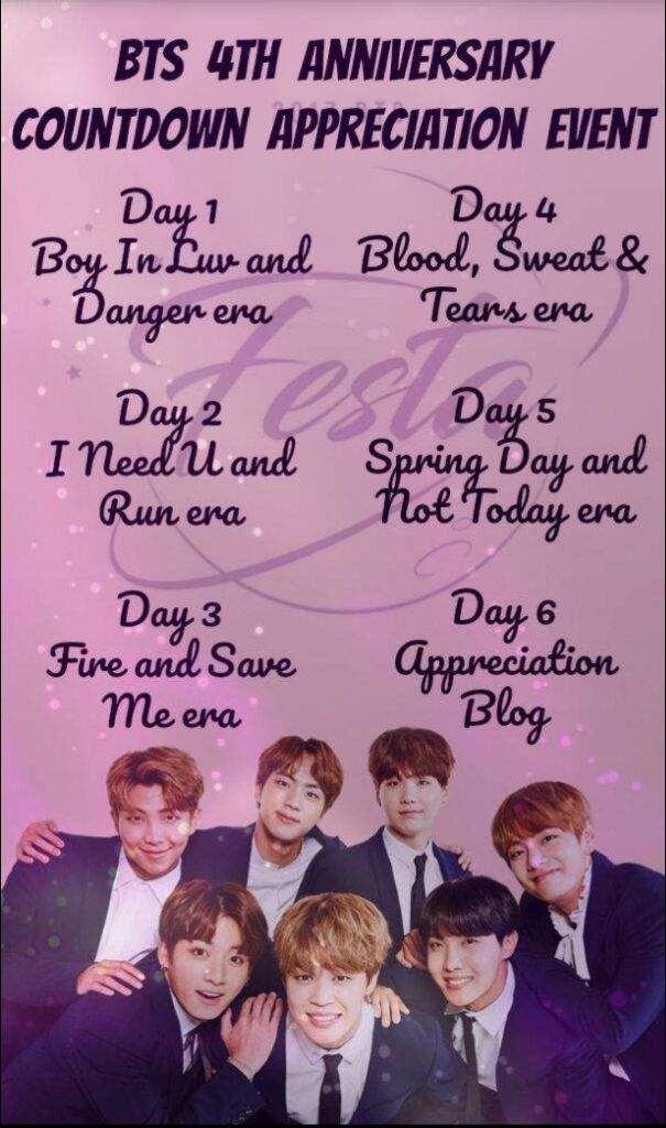 Bts 4th Anniversary Countdown Event Bts Aesthetics Amino