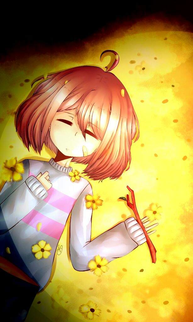 Frisk On Golden Flowers 