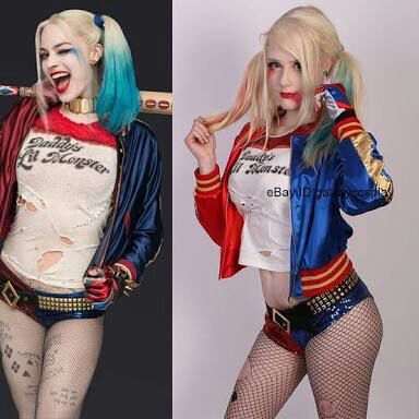 Fantasia Cosplay Harley Quinn Arlequina Completa Com Peruca