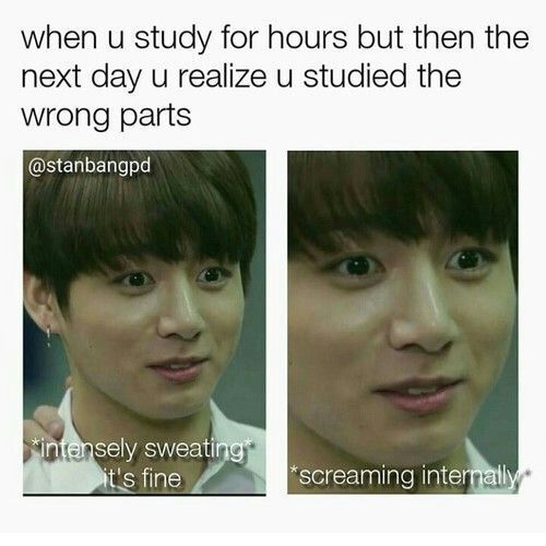 Bts ~ exam memes pt. 2 | ARMY's Amino