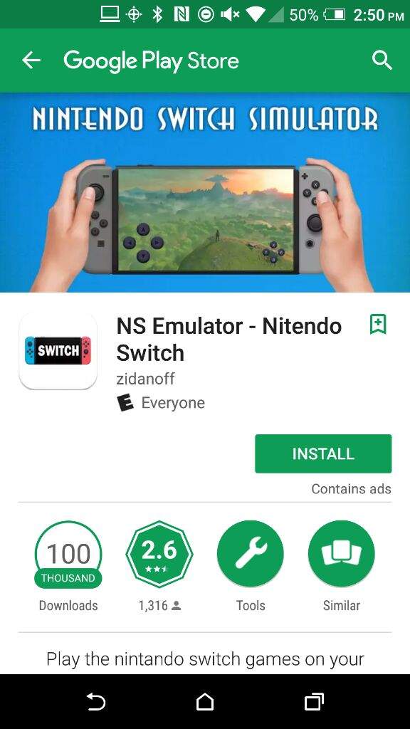 google play on nintendo switch