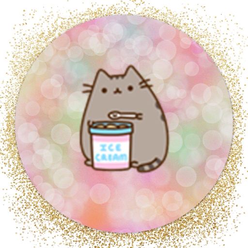 pusheen eating ice cream