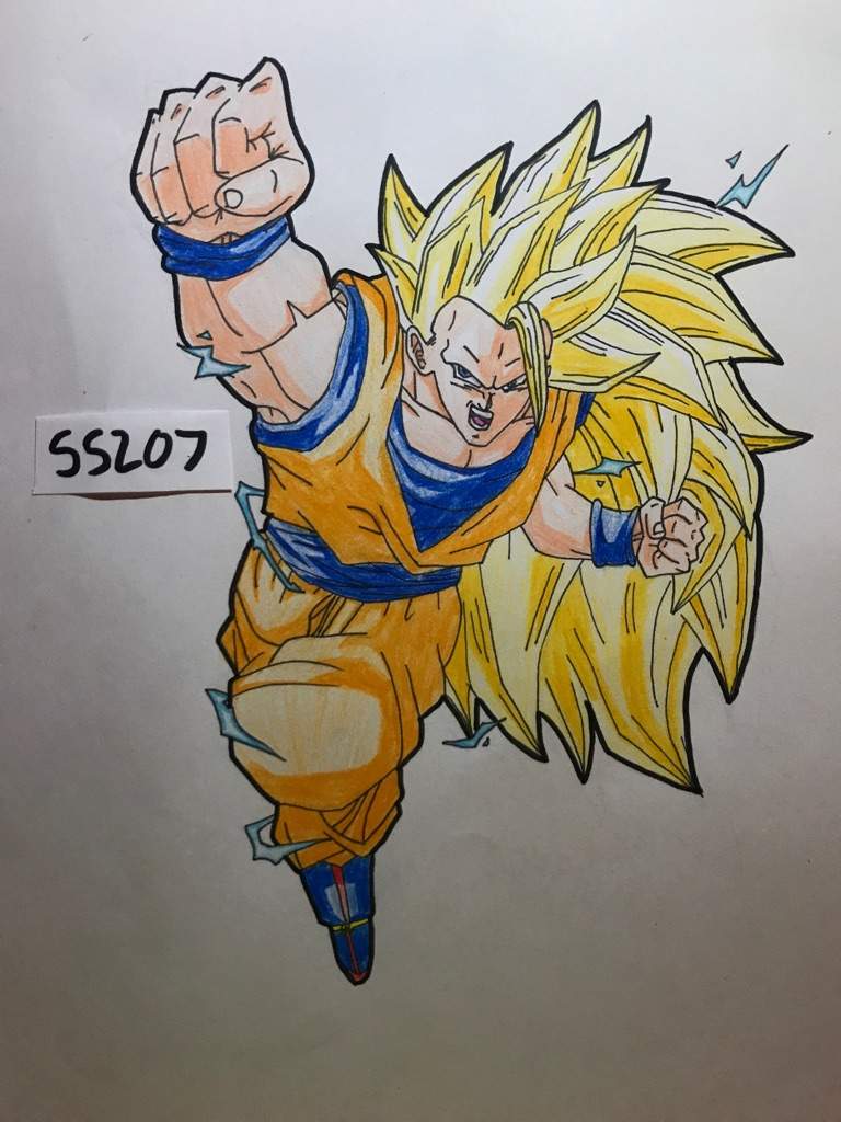 Final Drawing of SSJ3 Goku | DragonBallZ Amino