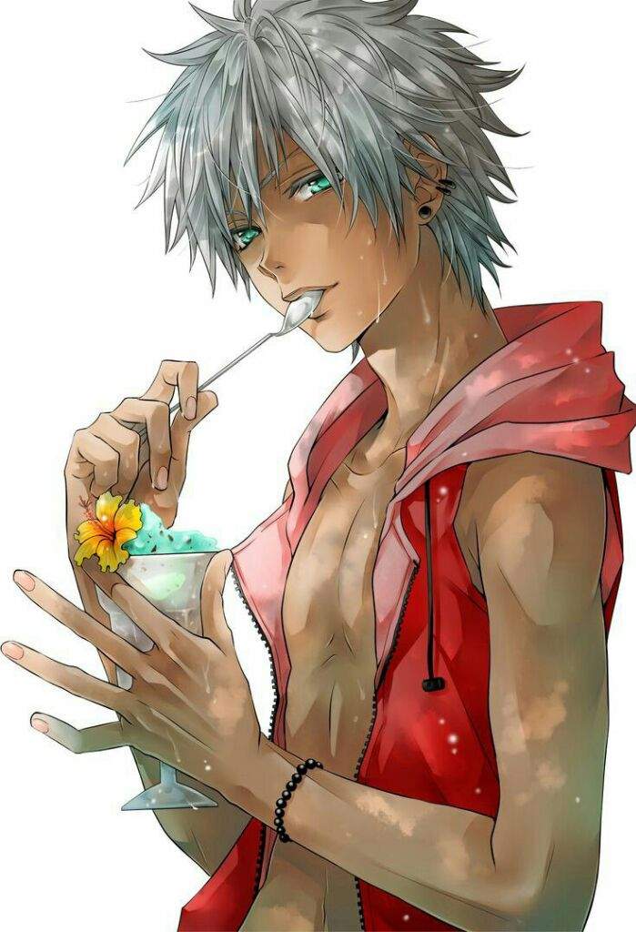 Dark skin anime guy