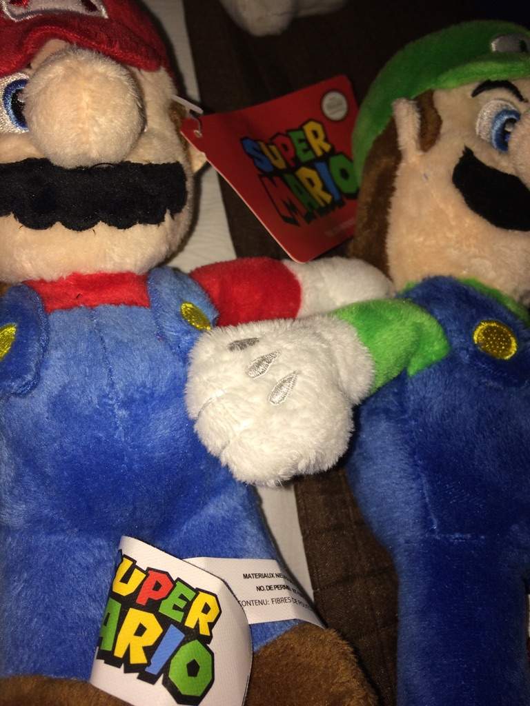 mario and luigi plushies