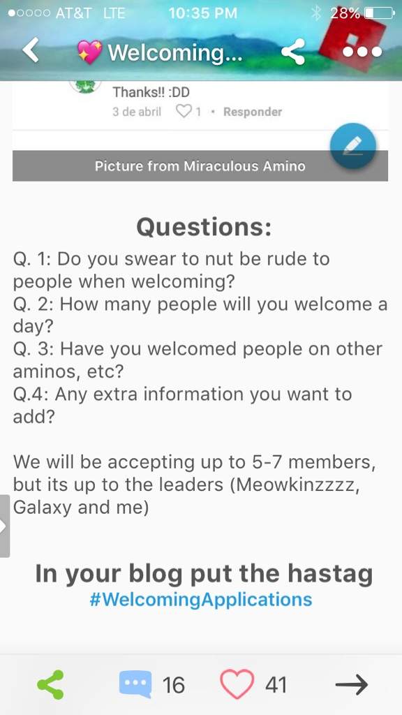 Welcoming Team Application Roblox Amino