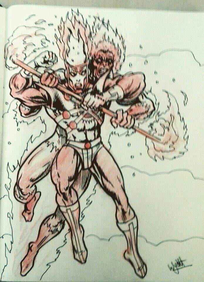 Lunchtime Sketch Firestorm Vs Firelord Comics Amino