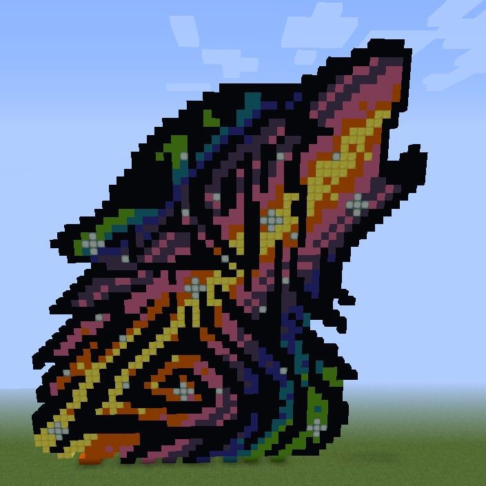 Pixel art makes use of various blocks in minecraft to develop. 