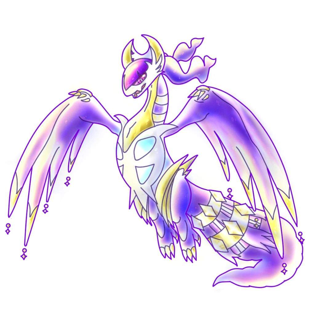 💜 ️ Lunala + Reshiram fusion (My Art) ️💜 | Pokéverse™ Amino