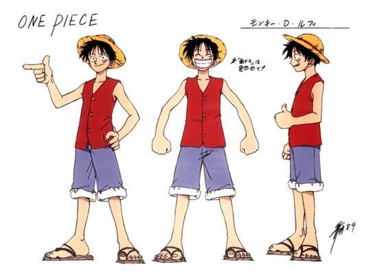Character Design Analysis - Luffy (pre-timeskip) .