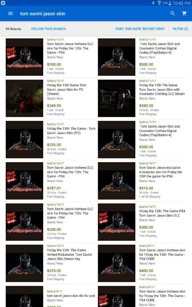 Friday the 13th The Video Game Tom Savini Jason Selling for Hundreds on eBa...