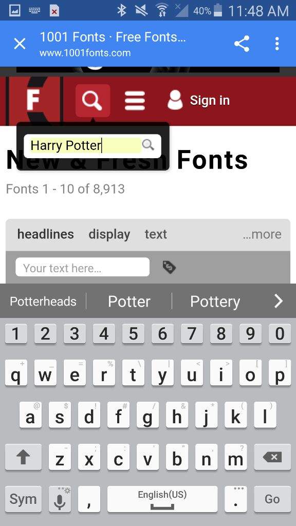 harry potter like google font