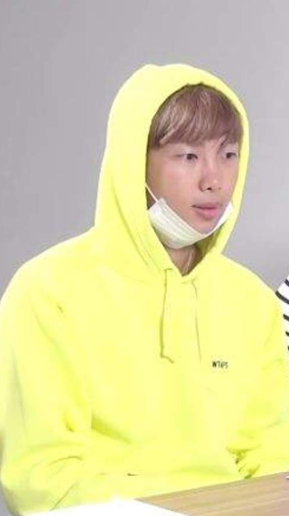 namjoon yellow hoodie