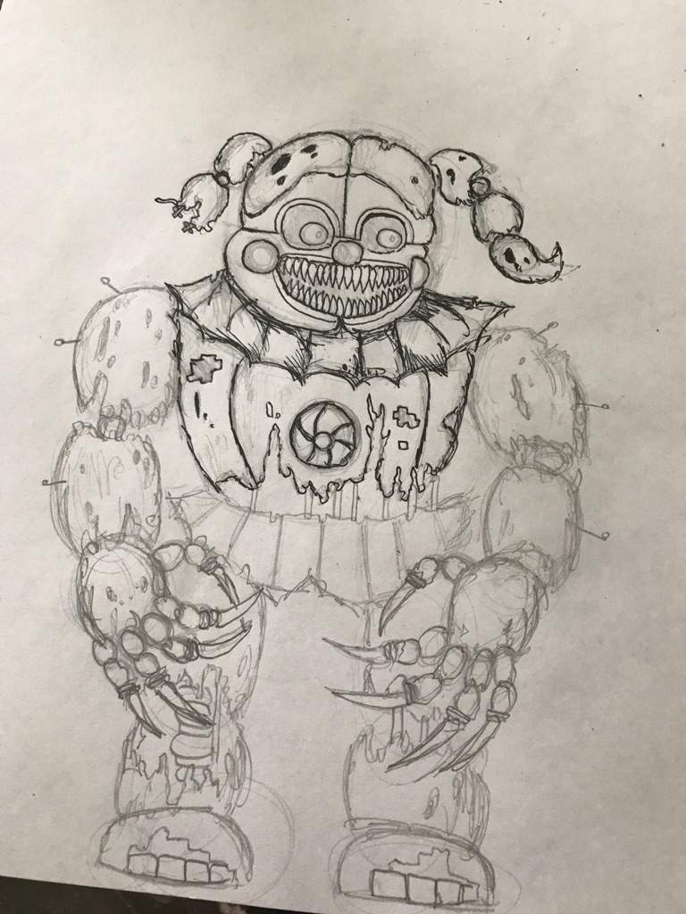 Nightmare Circus Baby Drawing 