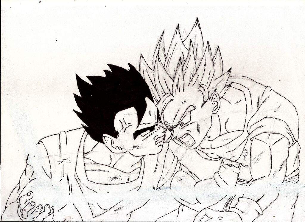 Dibujo de Goku vs Gohan #DibujosAK7 | DRAGON BALL ESPAÑOL Amino