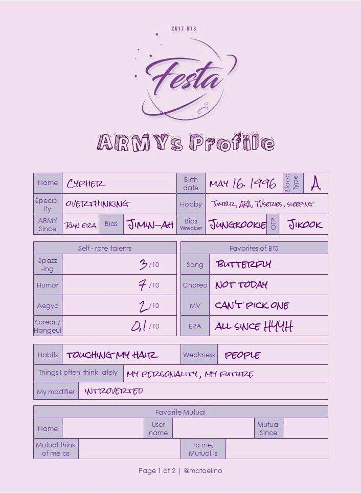 17 Bts Festa Army S Profile Army S Amino