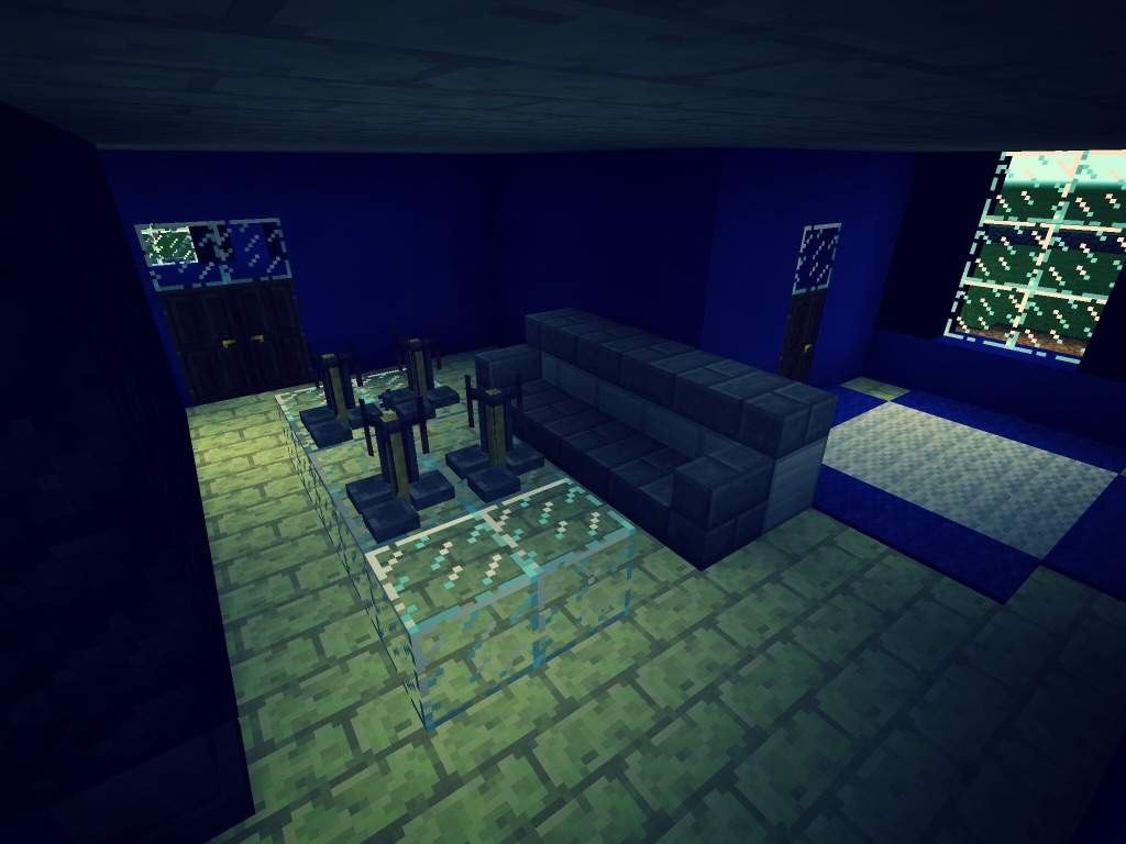 Blue Concrete House Minecraft Amino