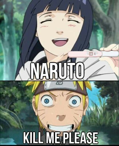 Naruto and Hinata pregnancy test Lol | Naruto Amino