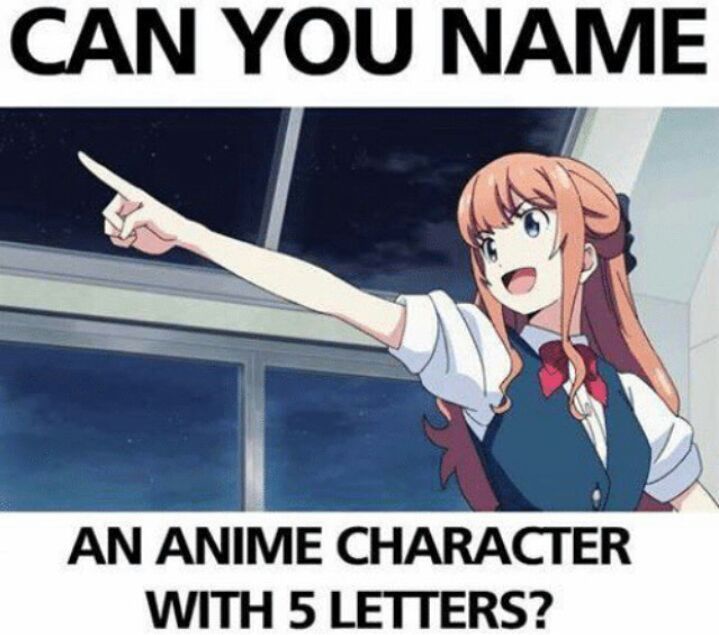 Name An Anime Character With 5 Letters Anime Amino