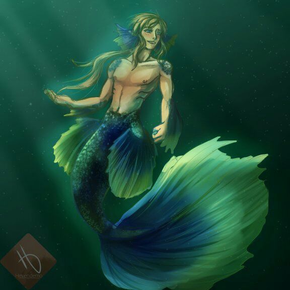 anime merman and mermaid