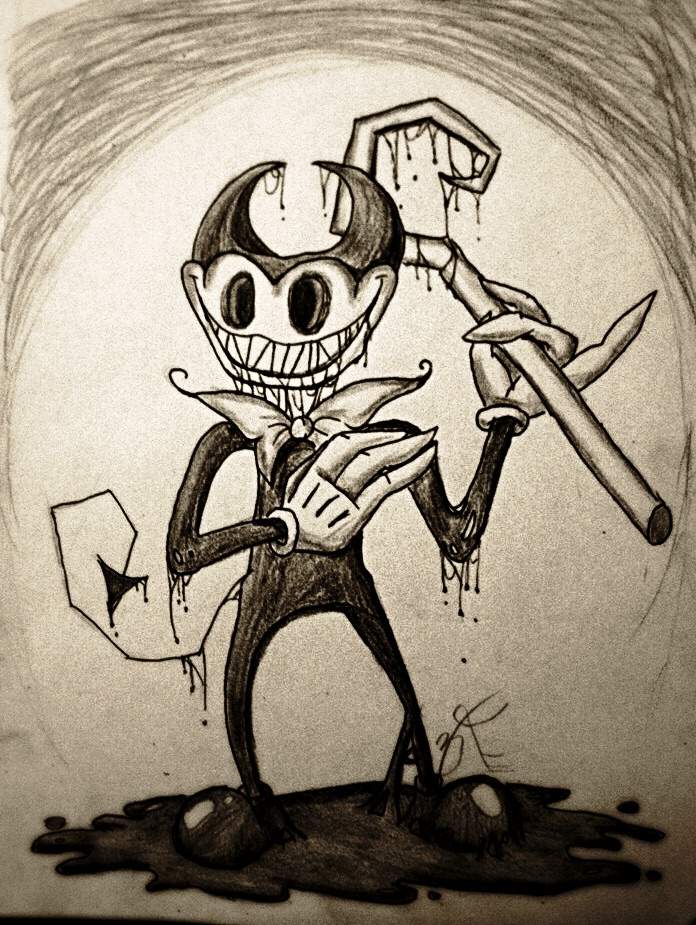 scary bendy and the ink machine coloring pages