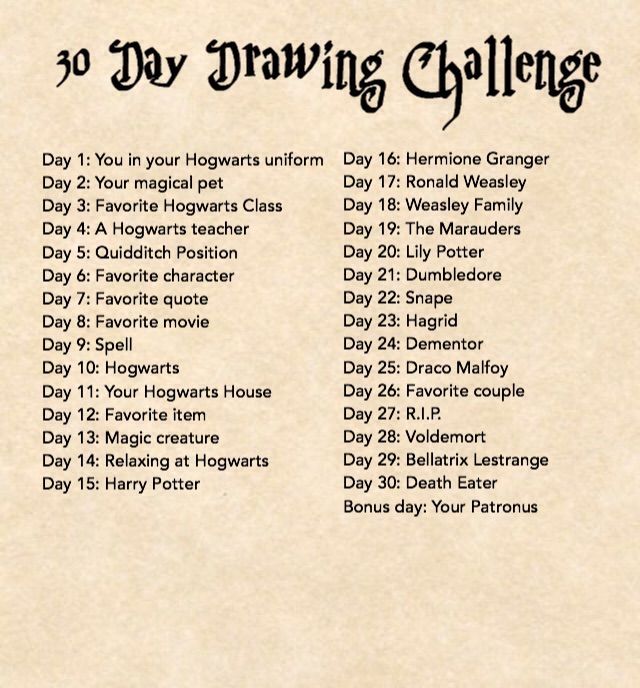 30 Day Drawing Challenge: Day 1 | Harry Potter AU Amino