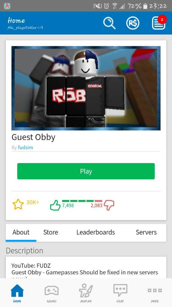Roblox Obby In A Guest