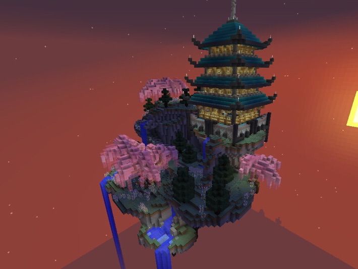 Weekend Challenge Entry: Sakura Island | Minecraft Amino