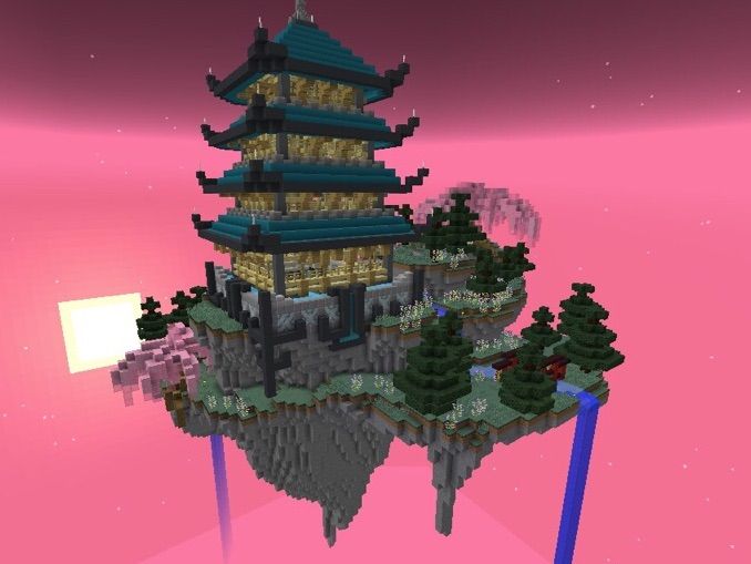 Weekend Challenge Entry: Sakura Island | Minecraft Amino