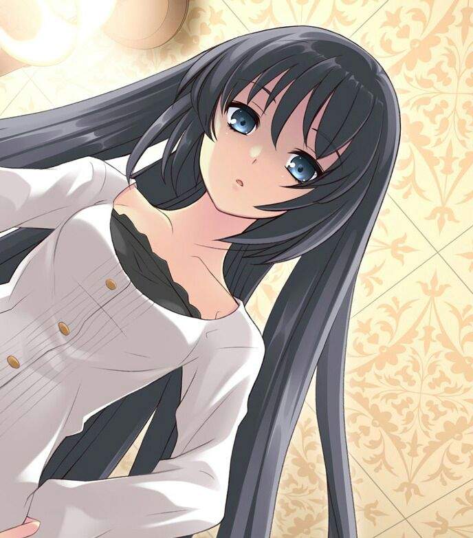 Anime girl black hair tumblr