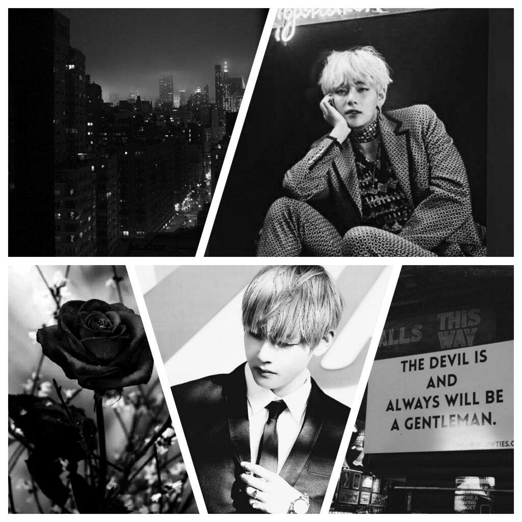 Original Aesthetic Bts V Black And White - positive quotes