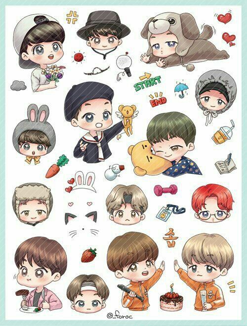 BTS chibis ,🤗 | ARMY's Amino Amino