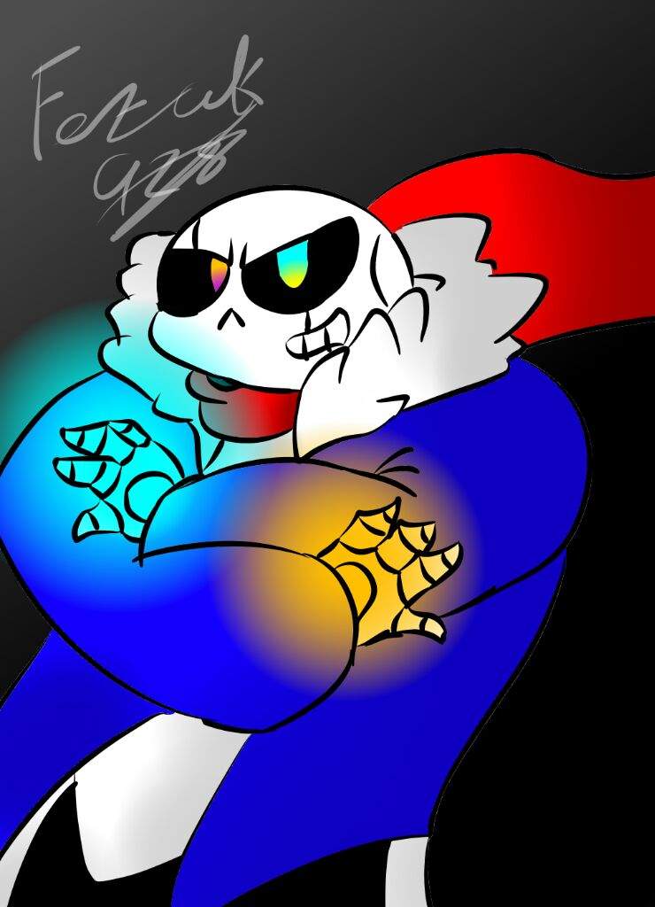 Sans Gaster And Papyrus Fusion Glitchtale Amino