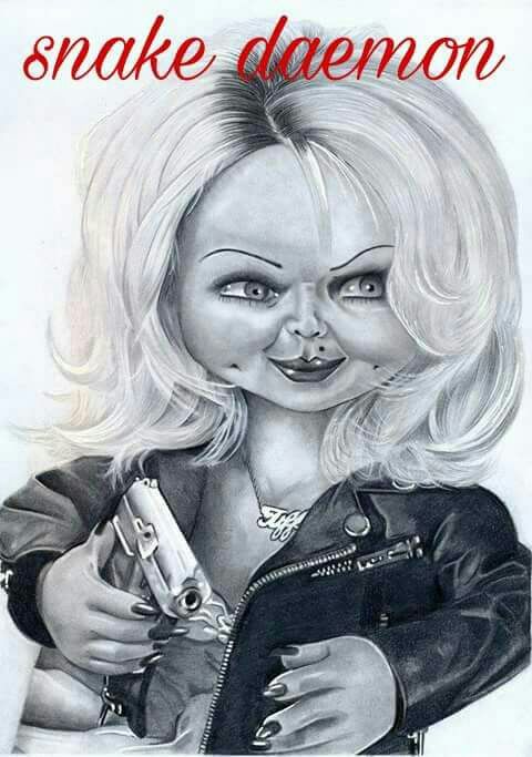 Tiffany - the bride of chucky drawing on youtube.
