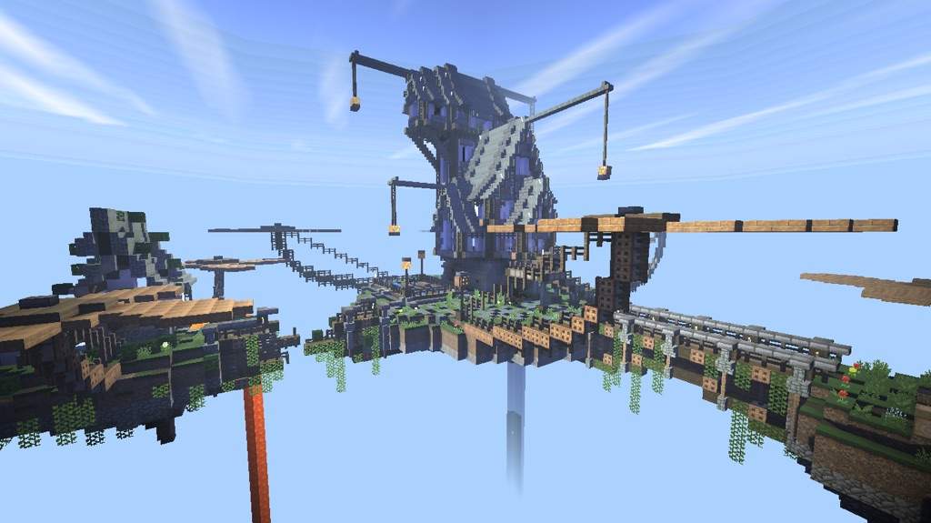 Floating steampunk house! | Minecraft Amino