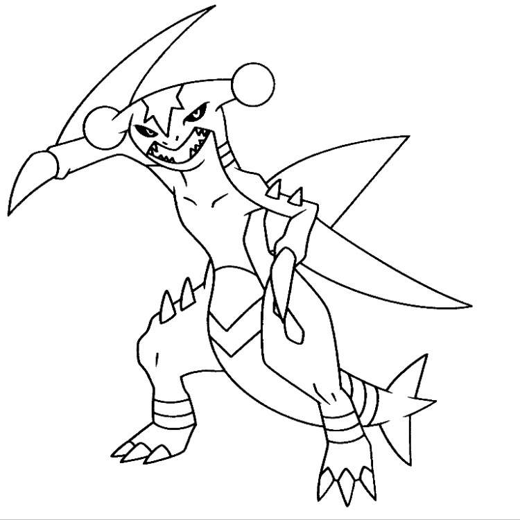 garchomp coloring page ideas pokemon