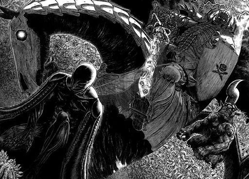 Berserk 2017 episode 11 GUTS vs ARMY of Crocodiles And Fish demon ...