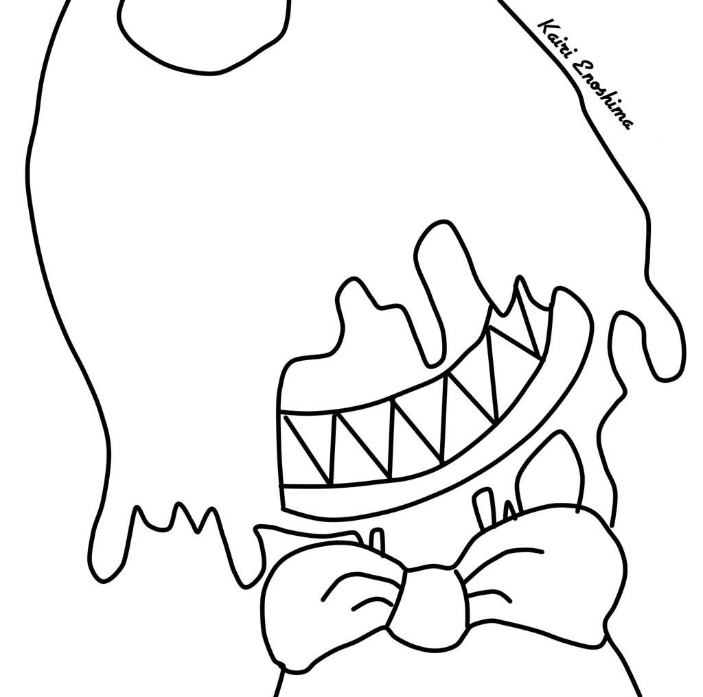 evil bendy and the ink machine coloring pages